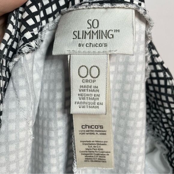 5 for $25🔥SO SLIMMING by Chico's Black Plaid Pants Size 00/ XS - Picture 4 of 6